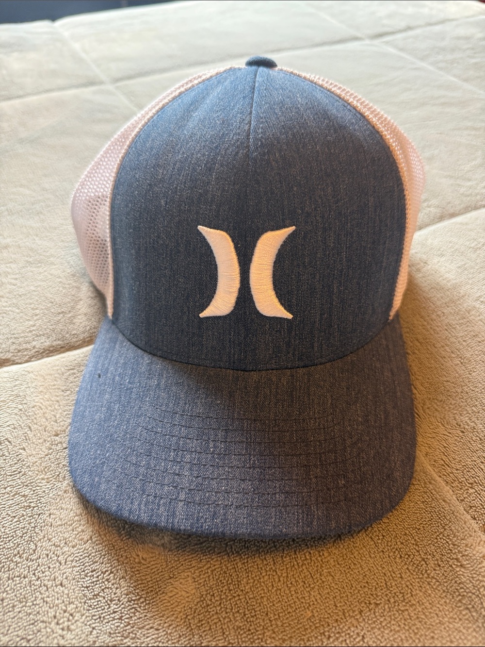 Hurley Blue Front with White Mesh Trucker Hat
